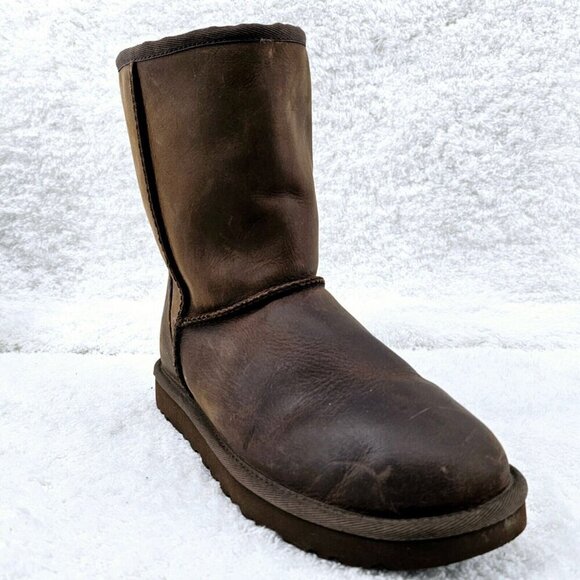 UGG Classic Mid-Calf Sheepskin Boots 1016559 Dark Brown 7 New No Box - Picture 10 of 11